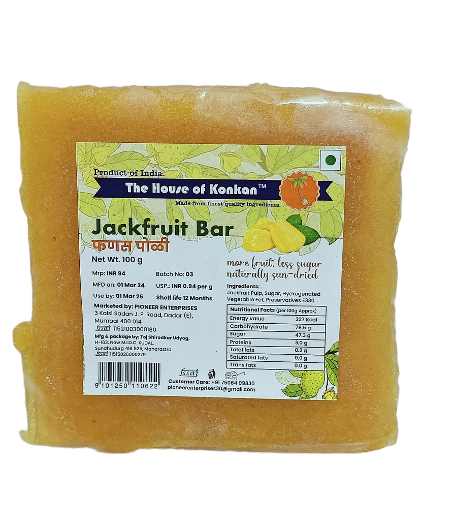 THOK Jackfruit Bar (Phanas Poli) 100g - Pack of 3