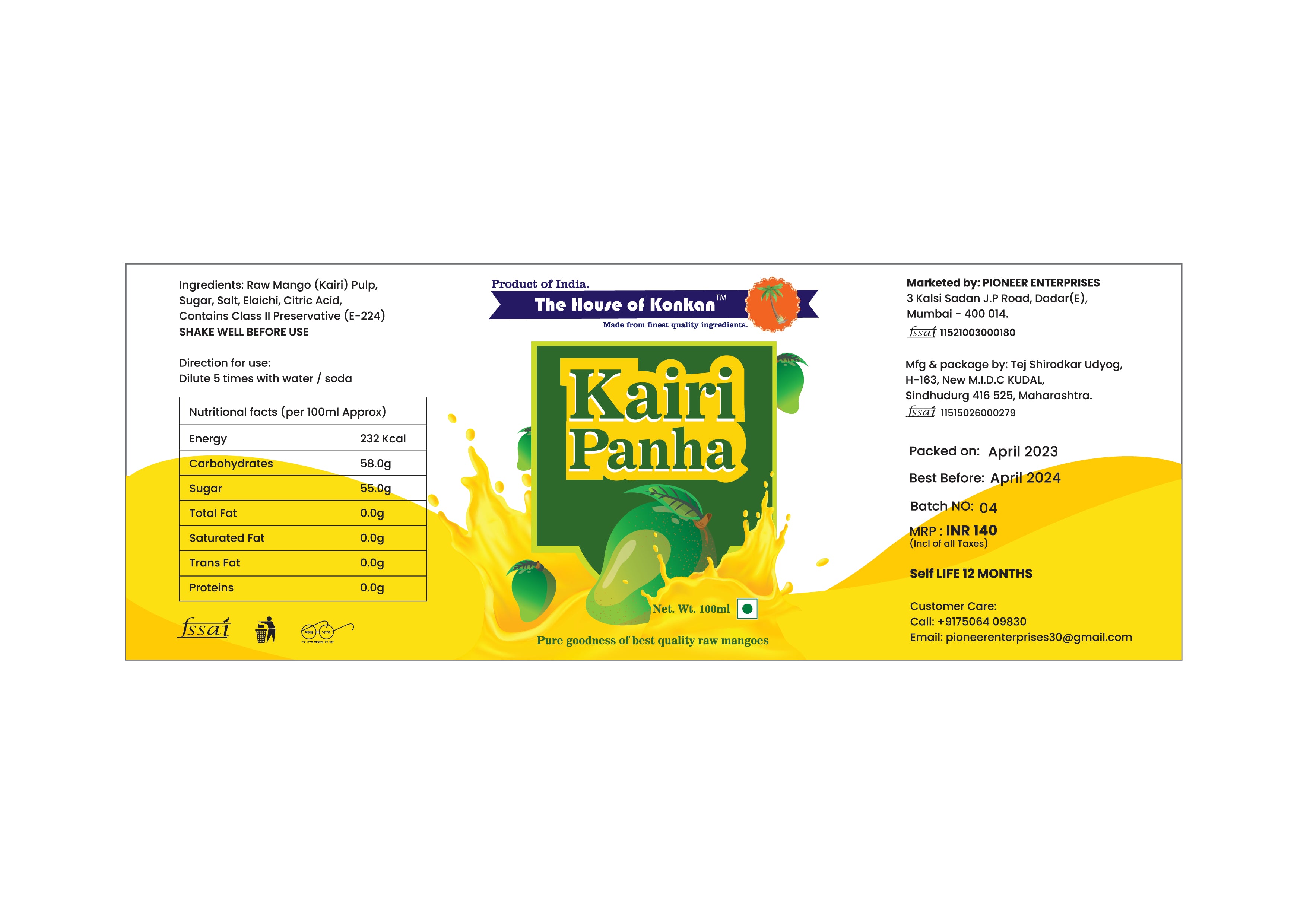 THOK Kairy Panha 500ml- Pack of 3